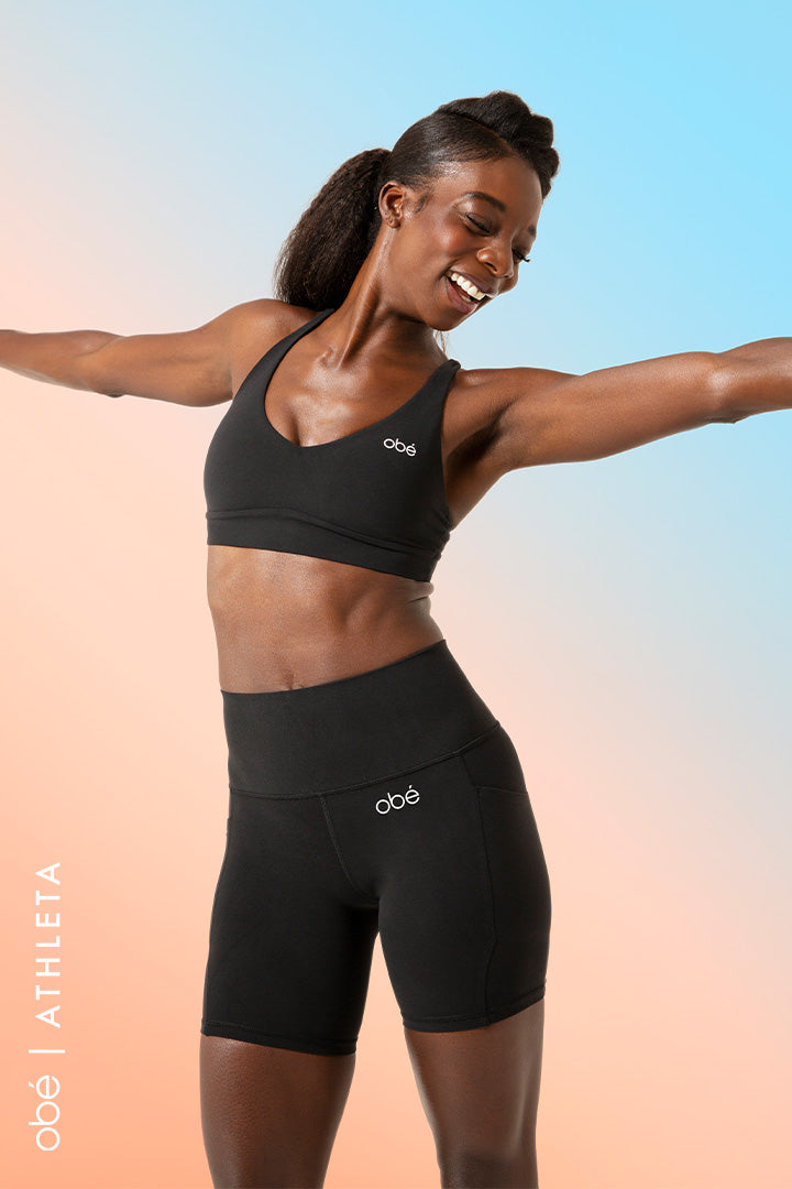 obé x Athleta Conscious Crop (D-DD), black – obe Fitness