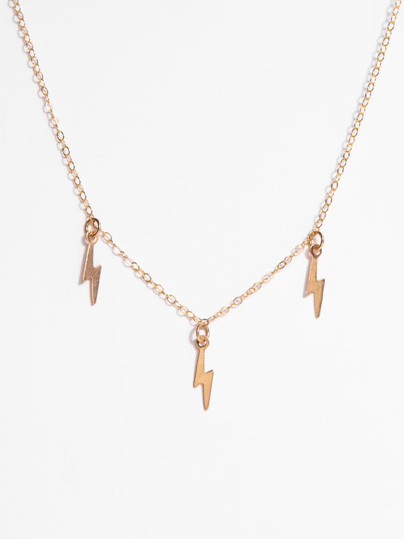 Sweatproof Bolt Charm Necklace by OXB