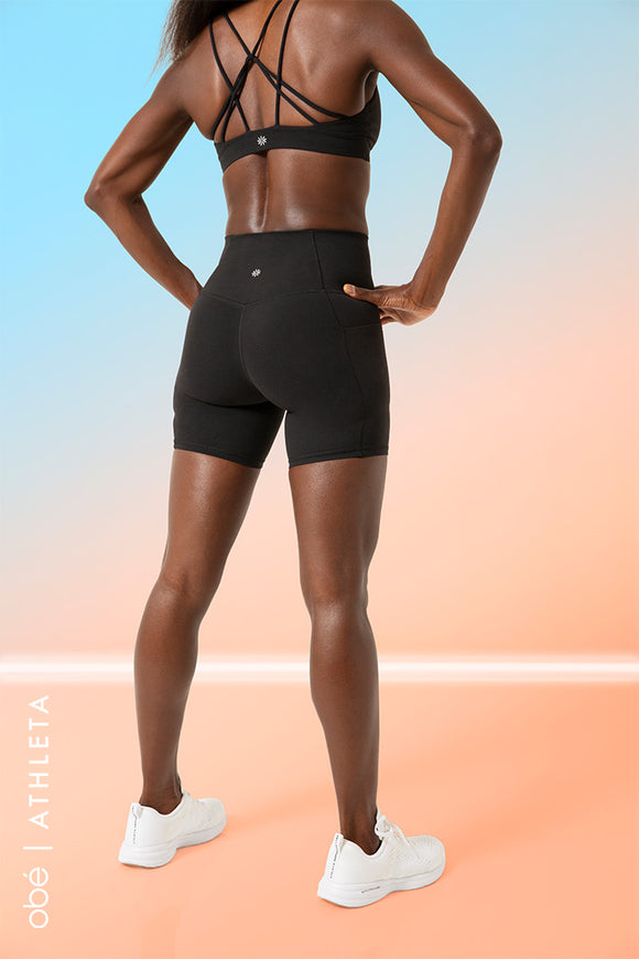obé x Athleta Ultra High Rise Elation 7/8 Tight, black – obe Fitness