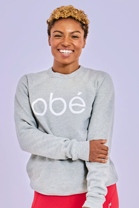 obé signature sweatshirt, gray